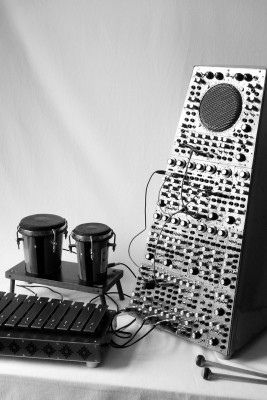 Percussionist 1, self-constructed percussion synthesizer